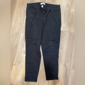 Lane Bryant mid rise super stretch skinny black jean.  Size 16